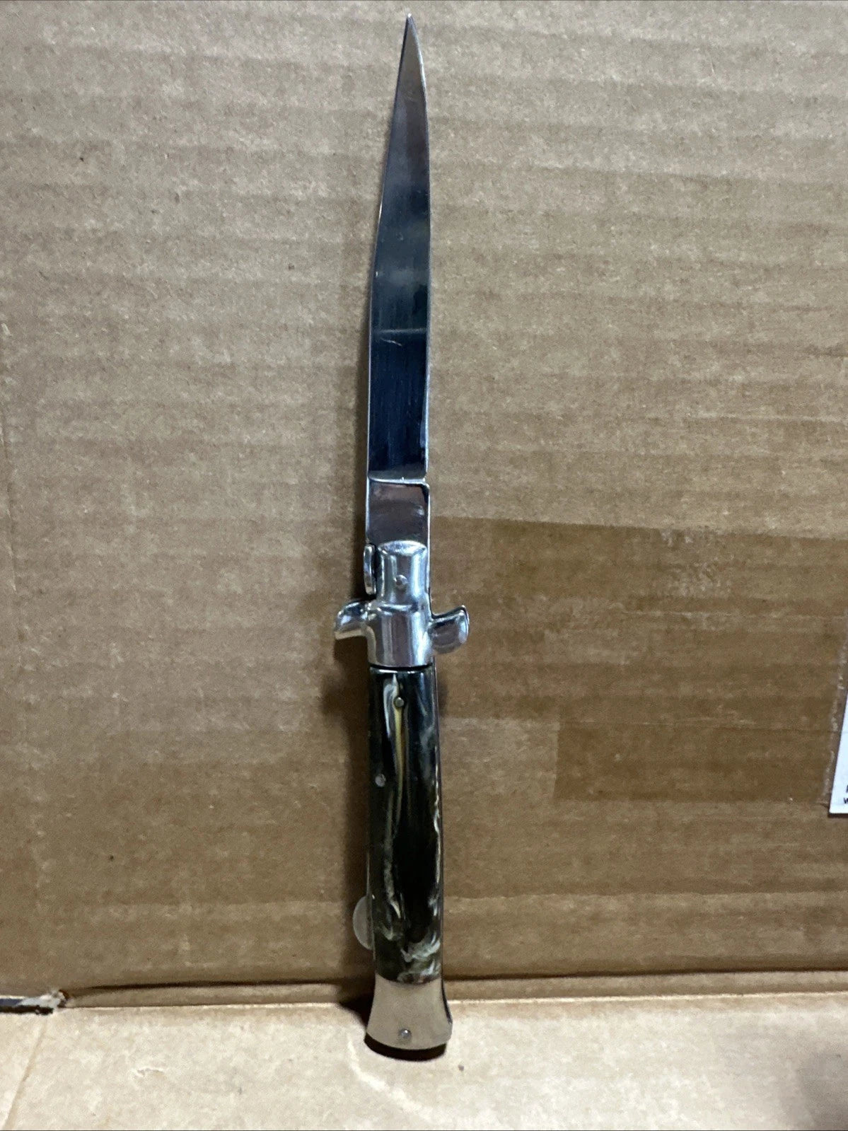 Vintage G.C. Co STILETTO Knife - Lockback - Marbled Handles