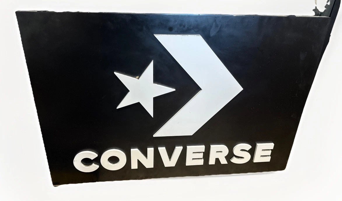Authentic Converse Large Metal Store Sign - Decommissioned Store Front 3x2 Ft