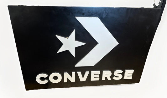 Authentic Converse Large Metal Store Sign - Decommissioned Store Front 3x2 Ft