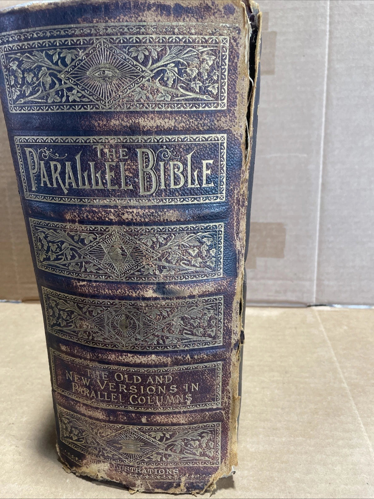 1888 Illustrated Family Bible Pronouncing Parallel Column Edition Stevenson Rare