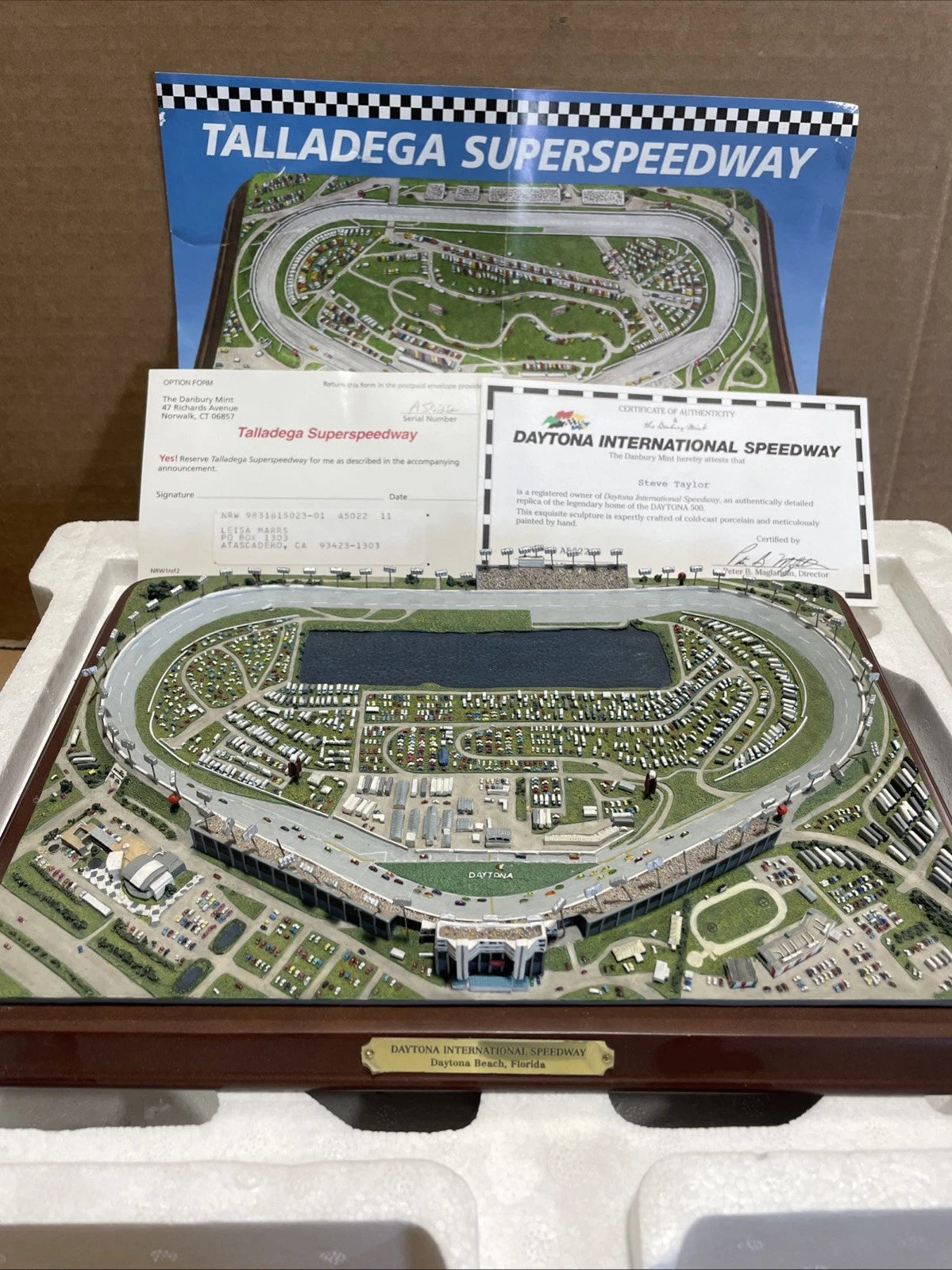 Danbury Mint Daytona International Speedway Florida Beach Diorama Model