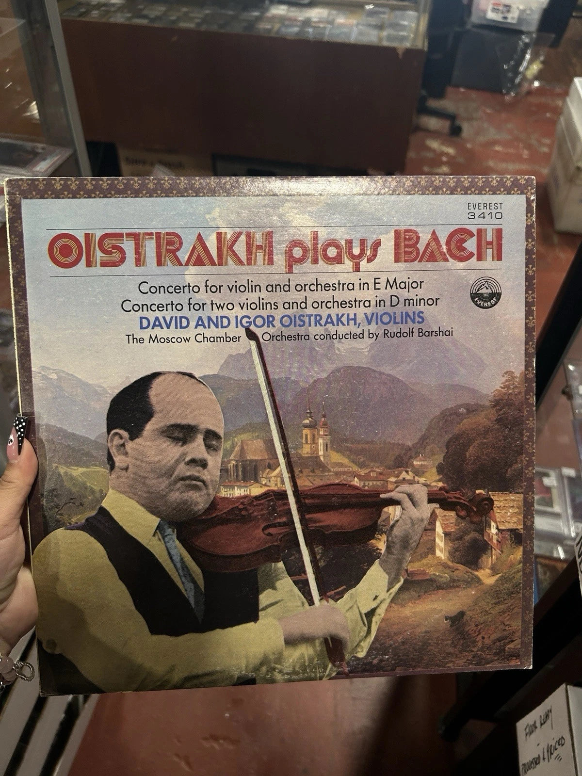 Bach Oistrakh Plays Bach NEAR MINT Everest Vinyl LP