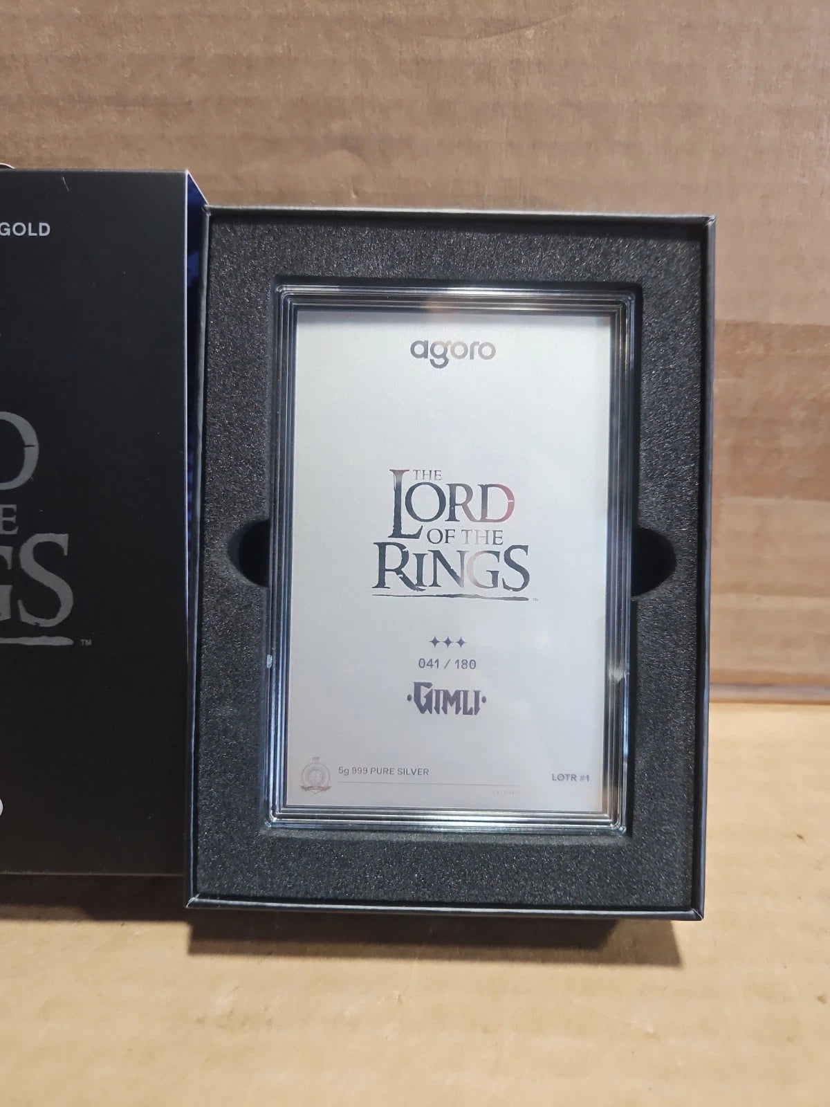 Agoro Lord Of The Rings Tier 3 5g 999 Silver Gimli, 041/180 Open Box Rare
