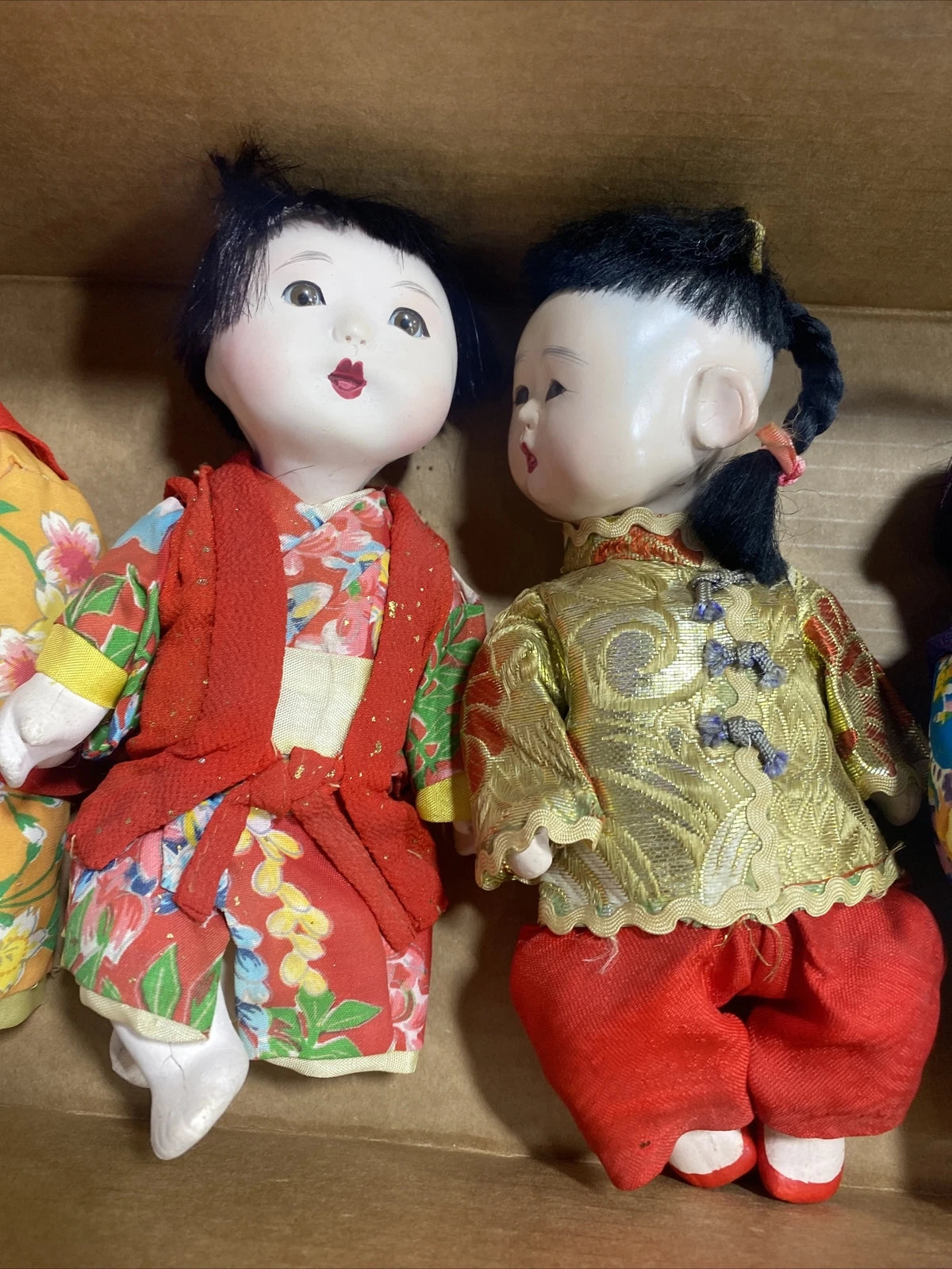 Vintage Japanese Porcelain Dolls qty 10 Bundle Estate Find