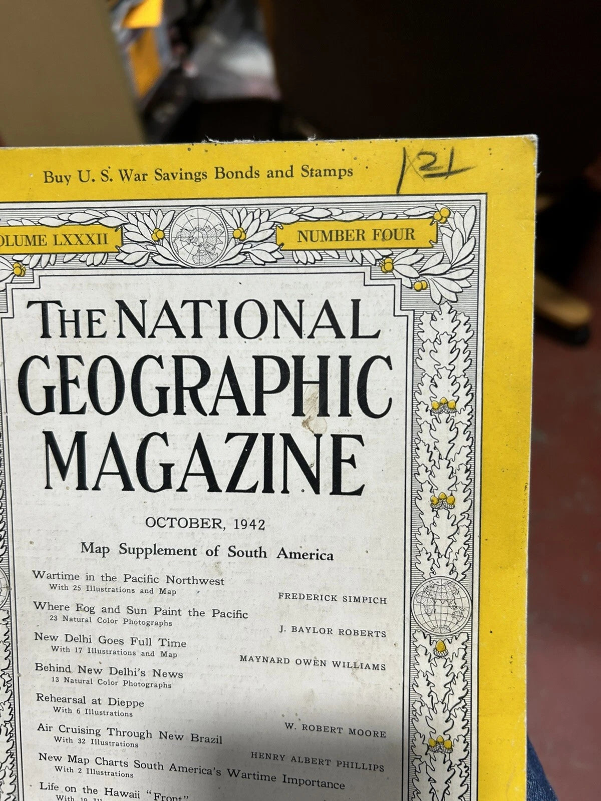 Vintage Oct 1942 National Geographic Vol LXXXII No 4