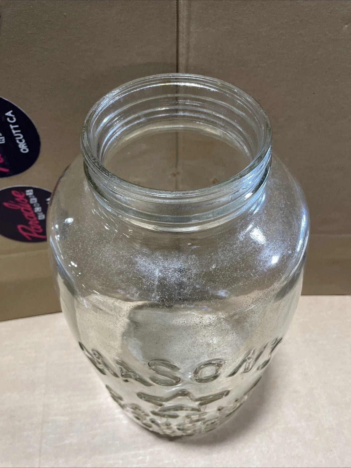 Vintage Mason Pickling Jar 1858 Star Eagle 5 Gallon Rare
