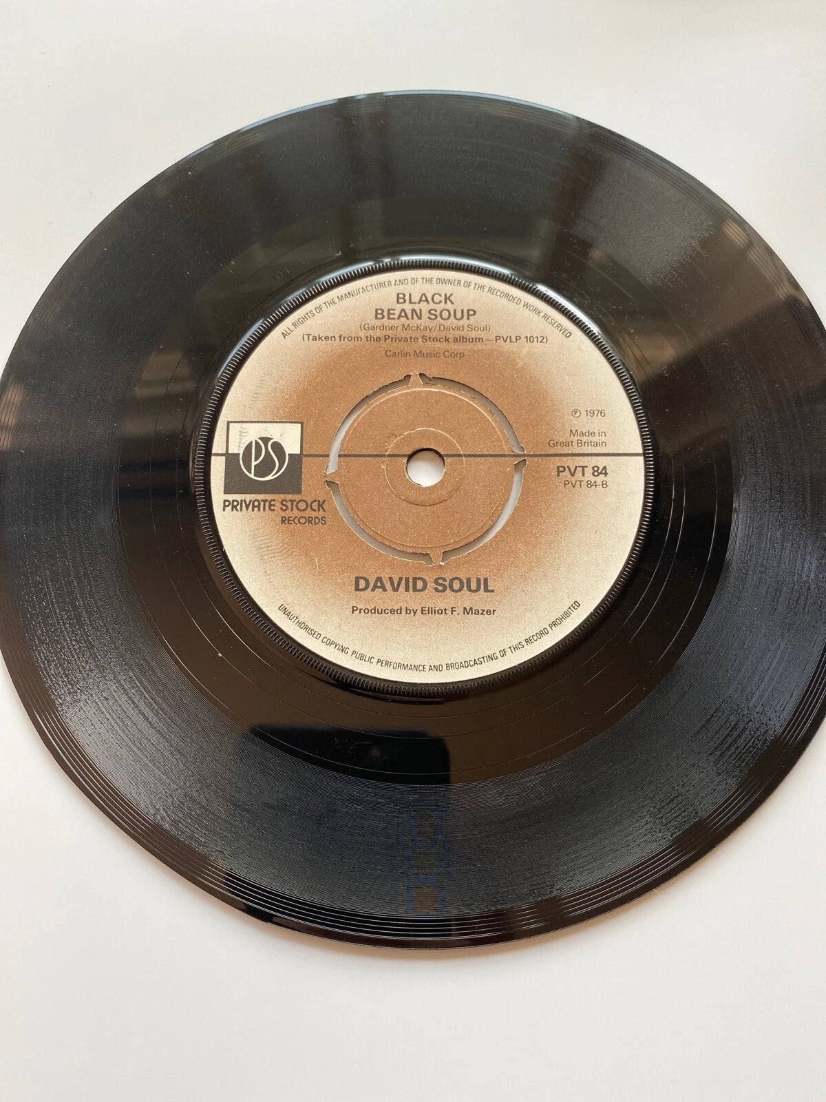 DAVID SOUL "DON'T GIVE UP ON US / BLACK BEAN SOUP" 45 7” UK import