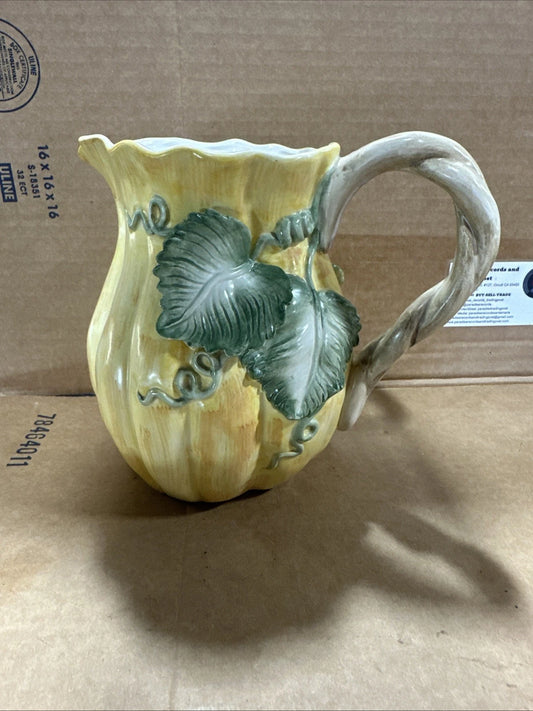 1988 FITZ & FLOYD 1 3/4 QT SQUASH PITCHER EXCELLENT