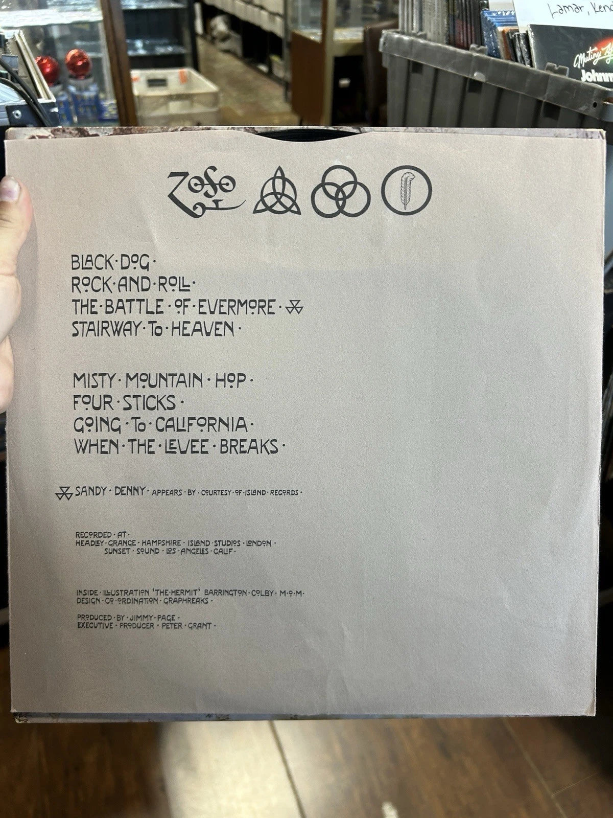 Led Zeppelin IV 1971 Atlantic SD 7208 1st Press lp sta-712285-f porky vg+