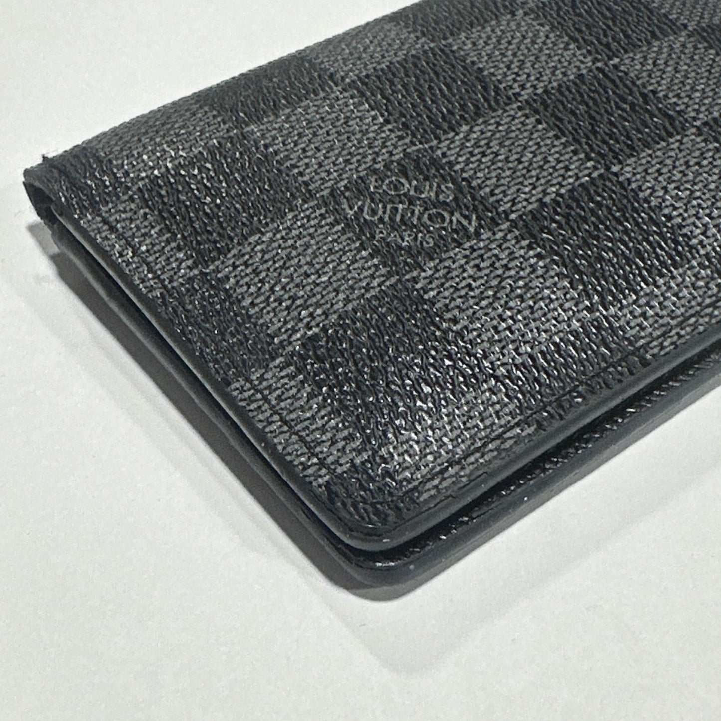 Auth LOUIS VUITTON Damier Graphite Pocket Organizer Card Case