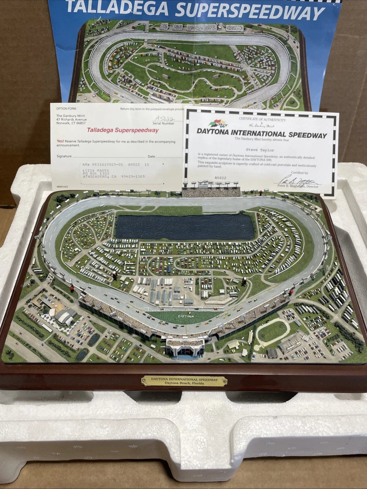 Danbury Mint Daytona International Speedway Florida Beach Diorama Model
