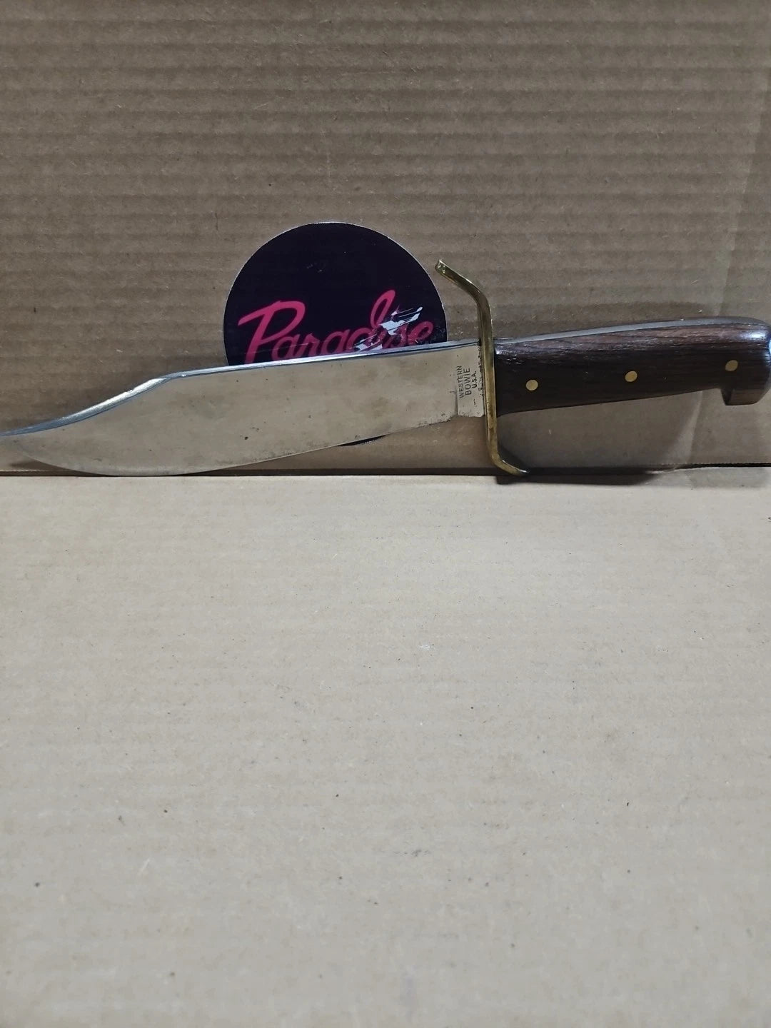 Vintage Western Bowie Knife Vietnam Era 1964-1966 With Sheath Rare