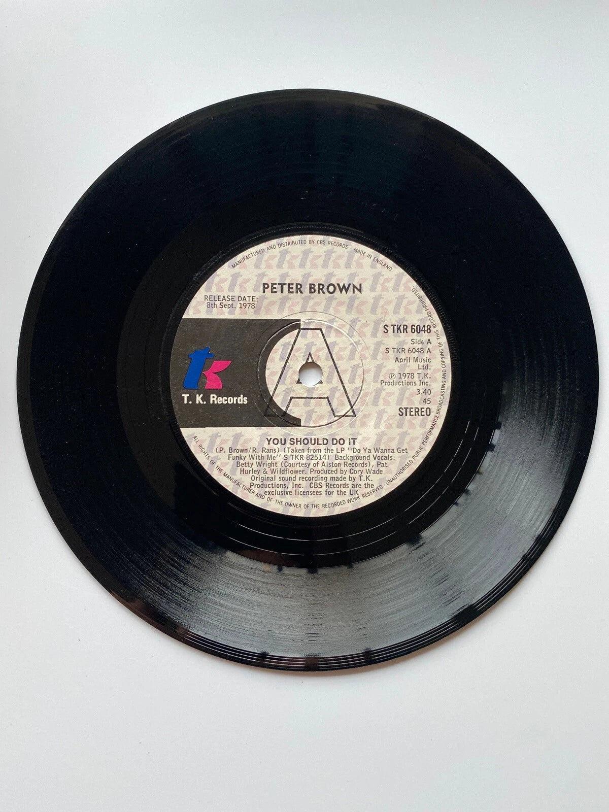 Peter Brown You Should Do It Promo UK 45 7" single +Without Love EX