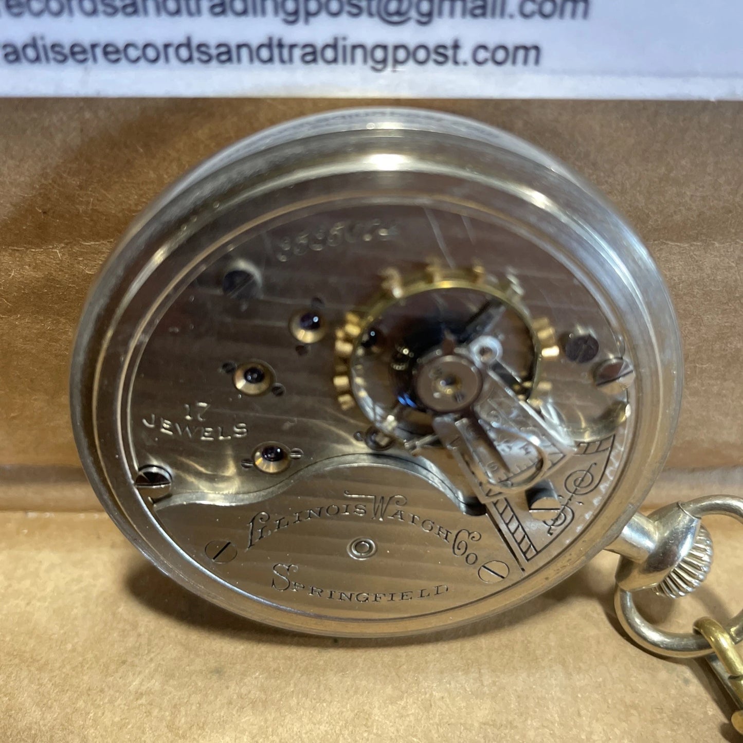 Illinois Springfield Watch Company Pocket Watch 17 Jewels #3535074