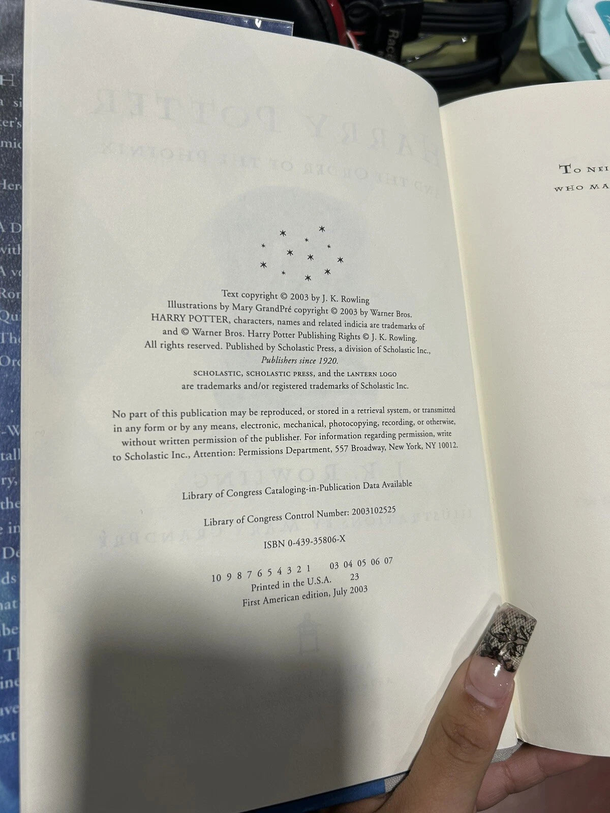 Harry Potter and the Order of the Phoenix by J. K. Rowling- TRUE FIRST EDITION!!