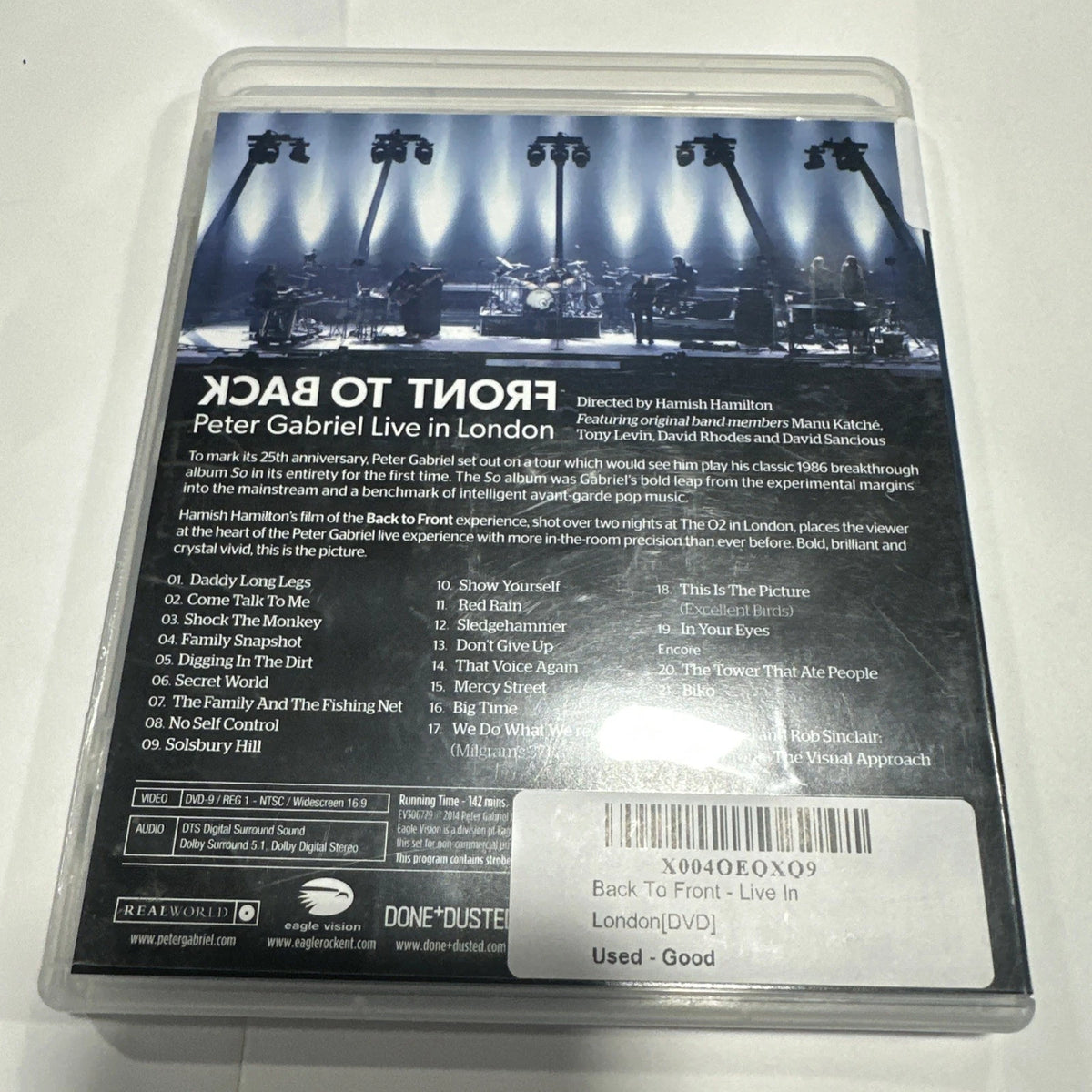 Back to Front-Live in London [DVD] Good Condition