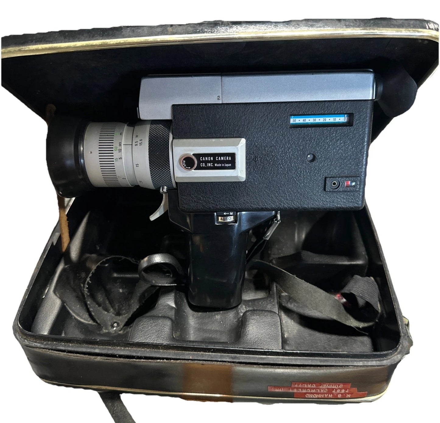 VTG Canon 518 Auto Zoom Super 8 Movie Camera w/ Zoom With Case Untested Clean