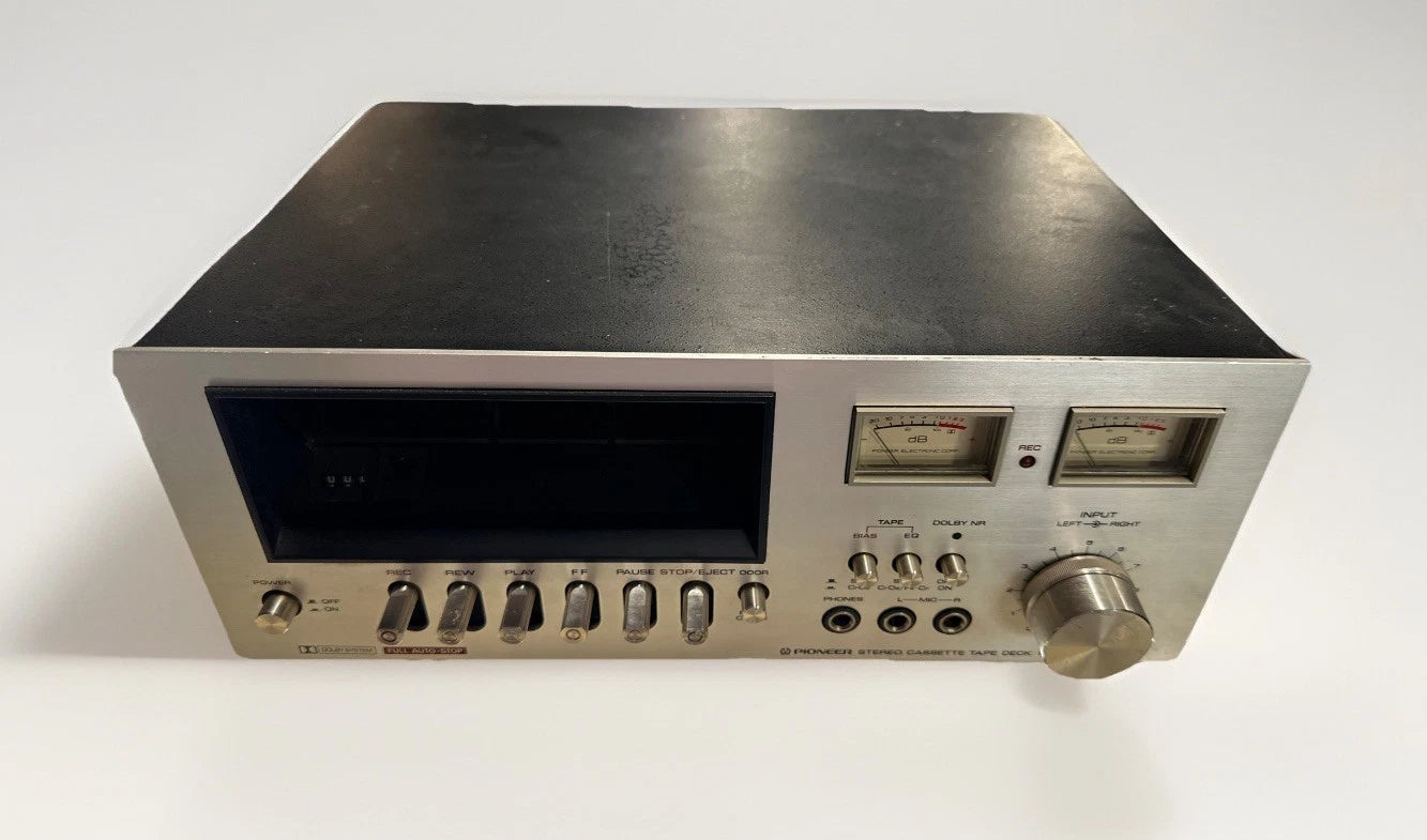Pioneer CT-F2121 Stereo Cassette Tape Deck Wood Cabinet NEW BELTS Works great