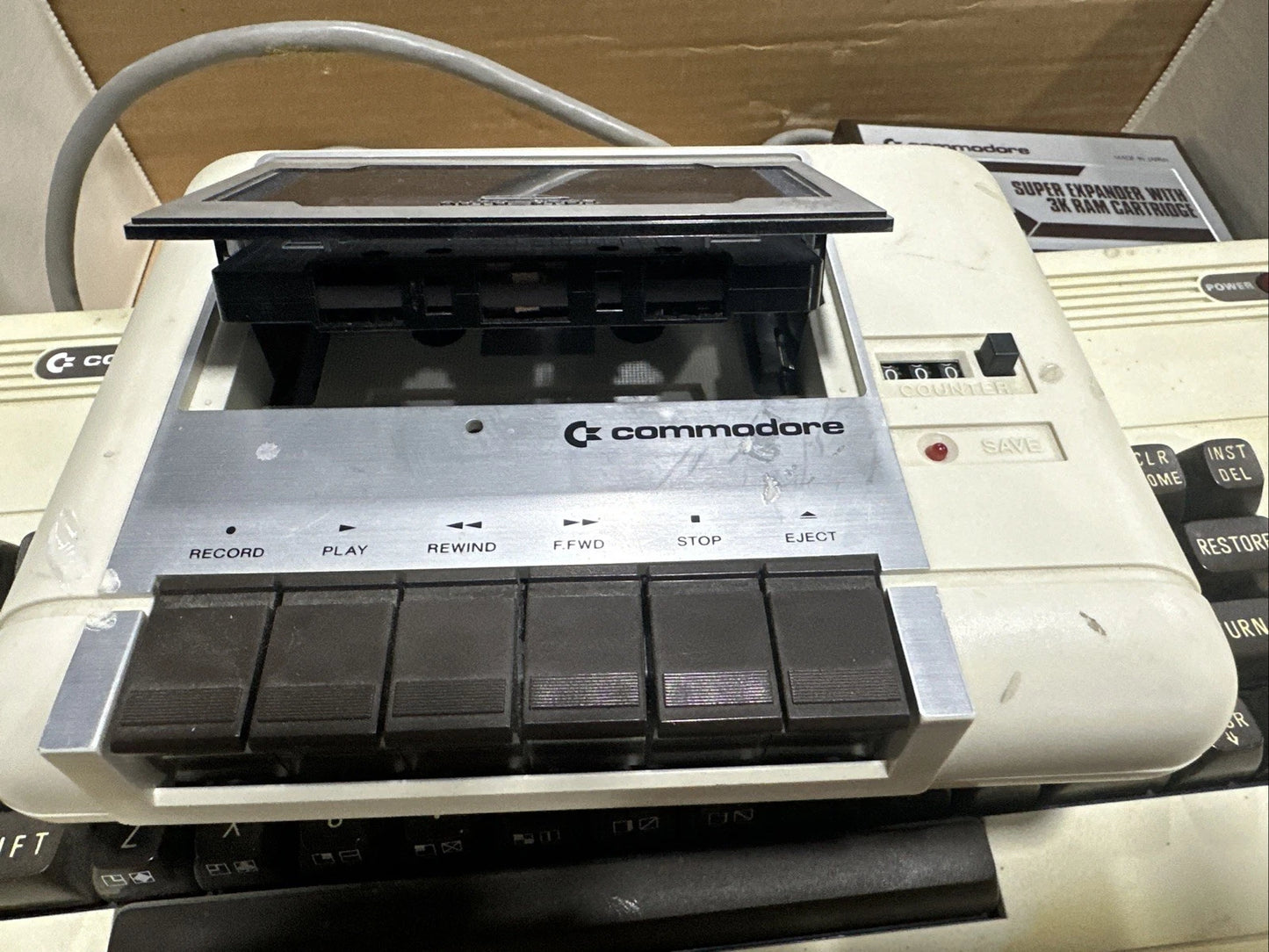 Complete Commodore VIC-20 Computer Keyboard In Original Box Manual Untested