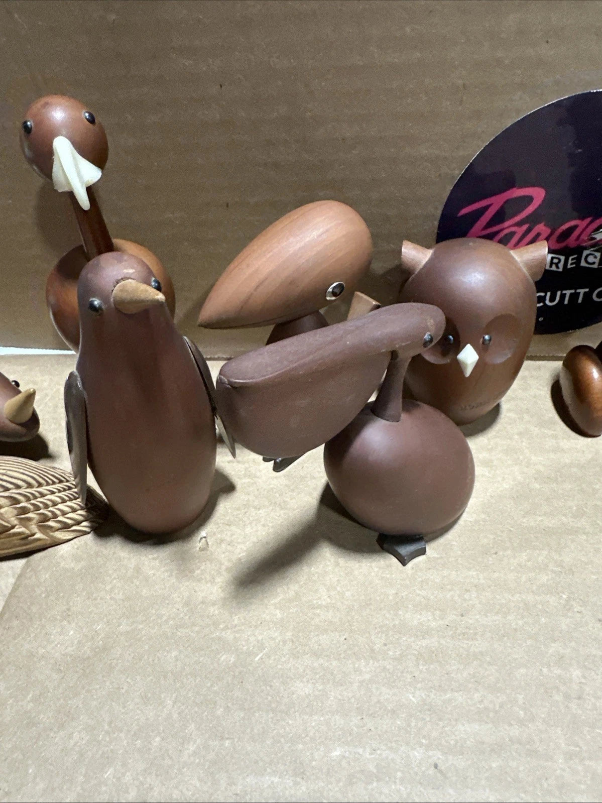 Senshukai Royal Pet Set of 10 apanese Vintage Wooden Animal Figurine Figure