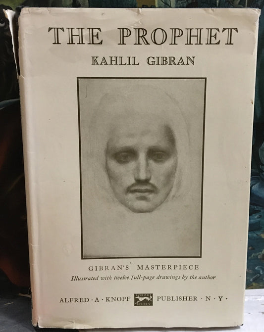 Vintage 1946 Kahlil Gibran The Prophet 46th Printing Book W Sleeve