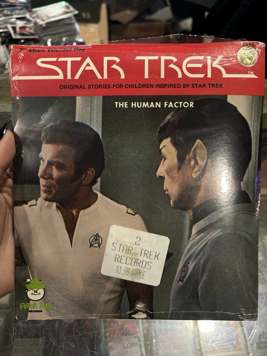 2 Star Trek 45 RPM EP Records Human Factor & To Starve a Fleaver