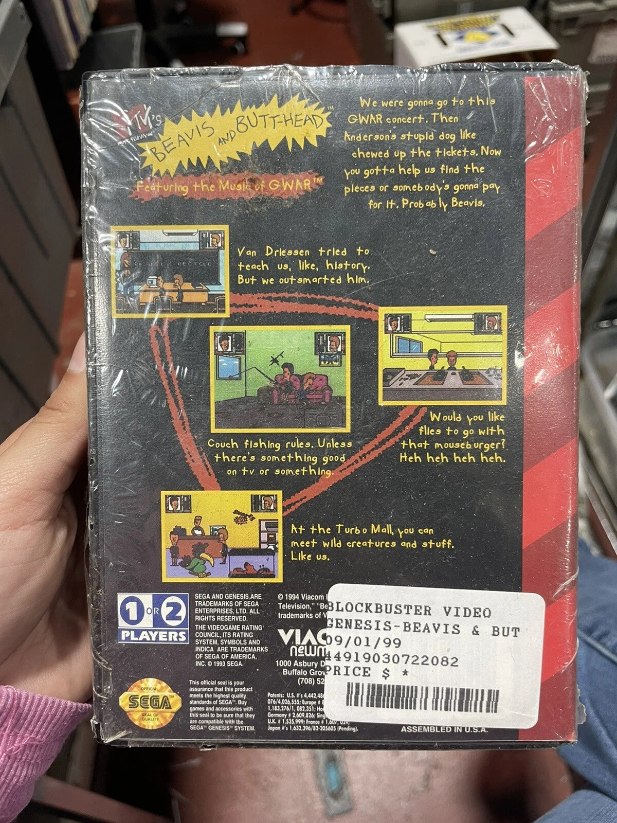 MTV's Beavis and Butt-Head (Sega Genesis, 1994) Sealed