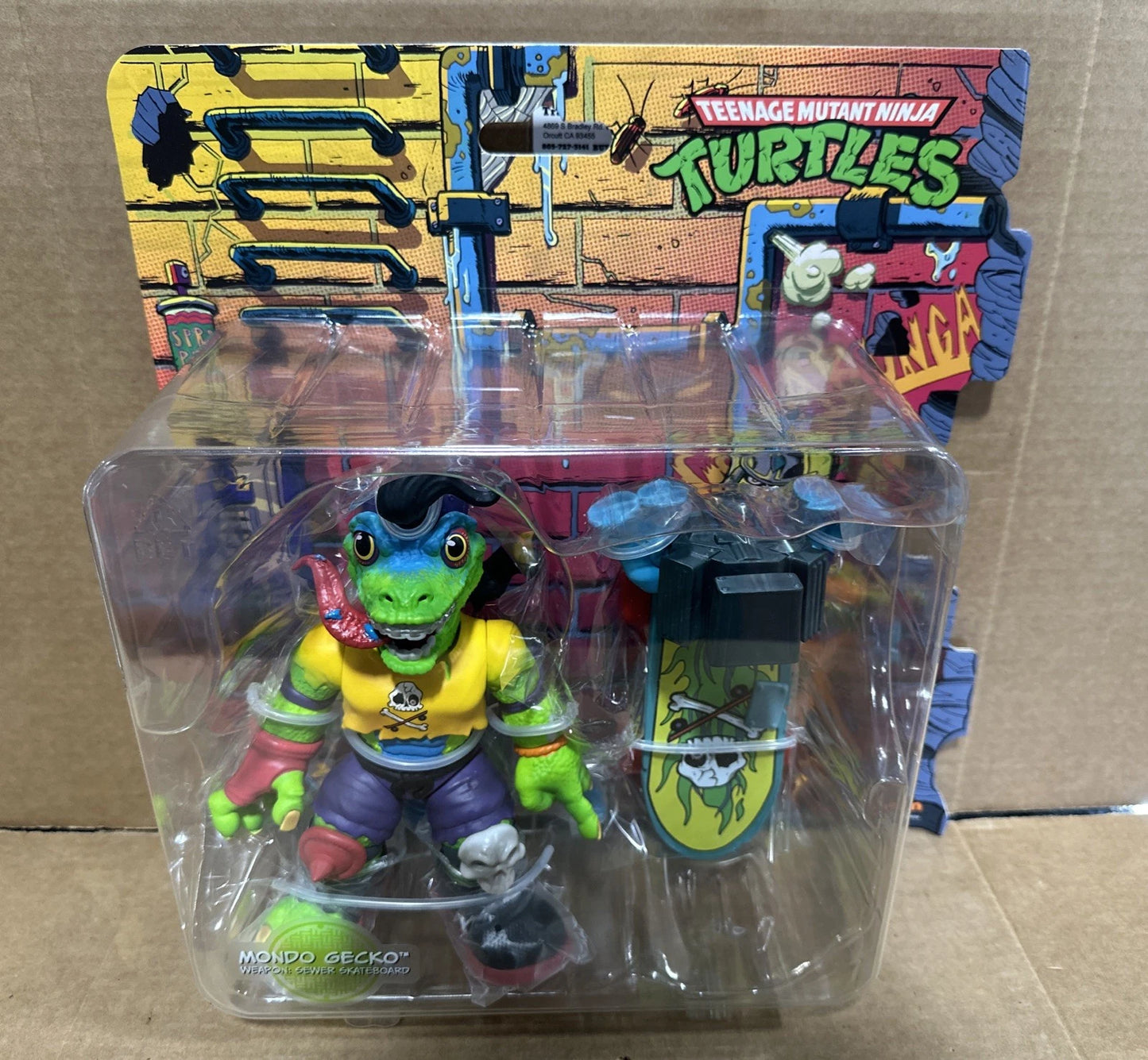 Mondo Gecko TMNT Action Figure with Skateboard