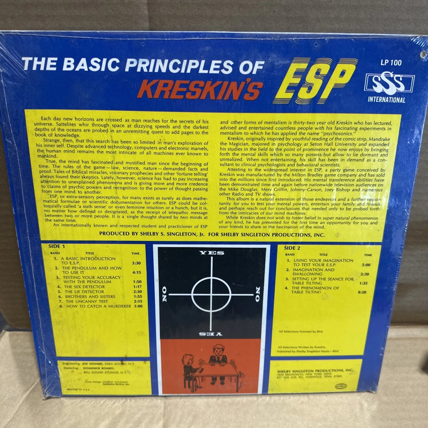 Kreskin’s Basic Principles of ESP LP-Exc Cover in Shrink vg+