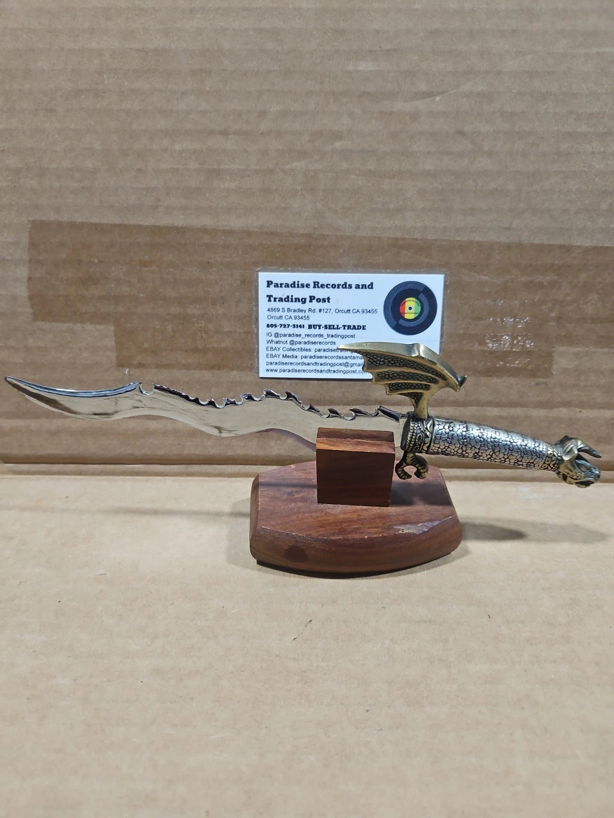 Dragon Double Bladed Dagger/Knife/Sword For Display