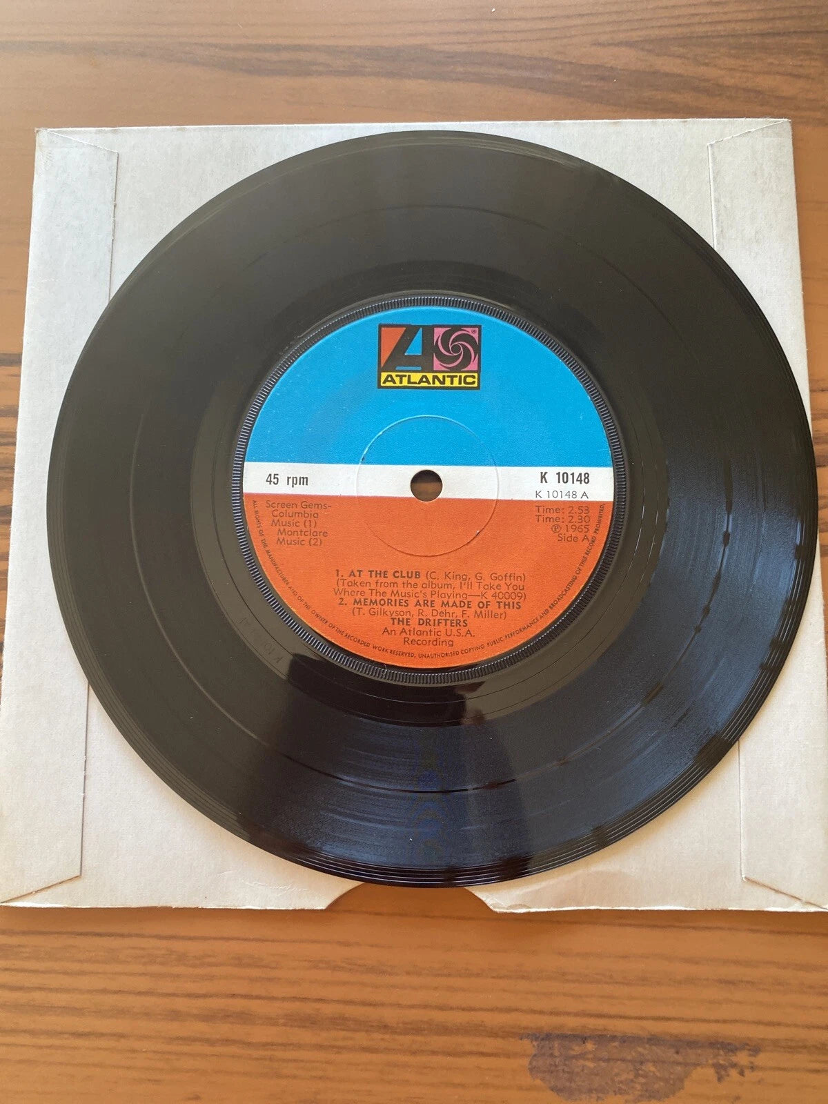 Drifters - Saturday Night At The Movies - UK Atlantic 3 track single