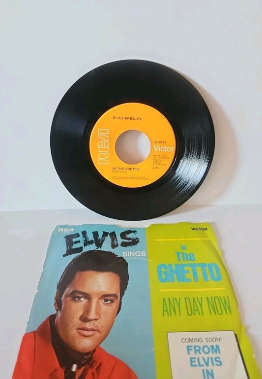 Elvis Presley In The Ghetto/Any Day Now 47-9741 Picture Sleeve 45 RPM