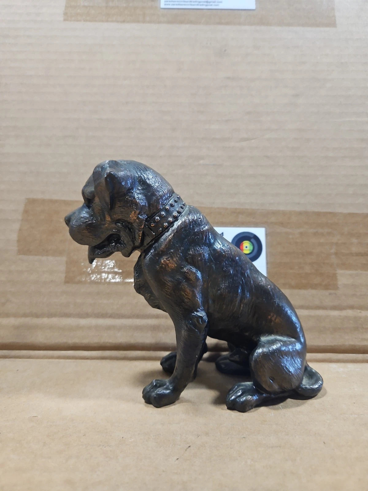 Metal Rottweiler Dog Figurine Statue Sculpture Heavy Bronze?