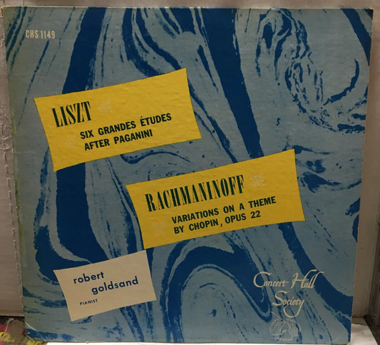 Liszt: Paganini Etudes; Rachmanininoff: Chopin Variations Record CHS1149