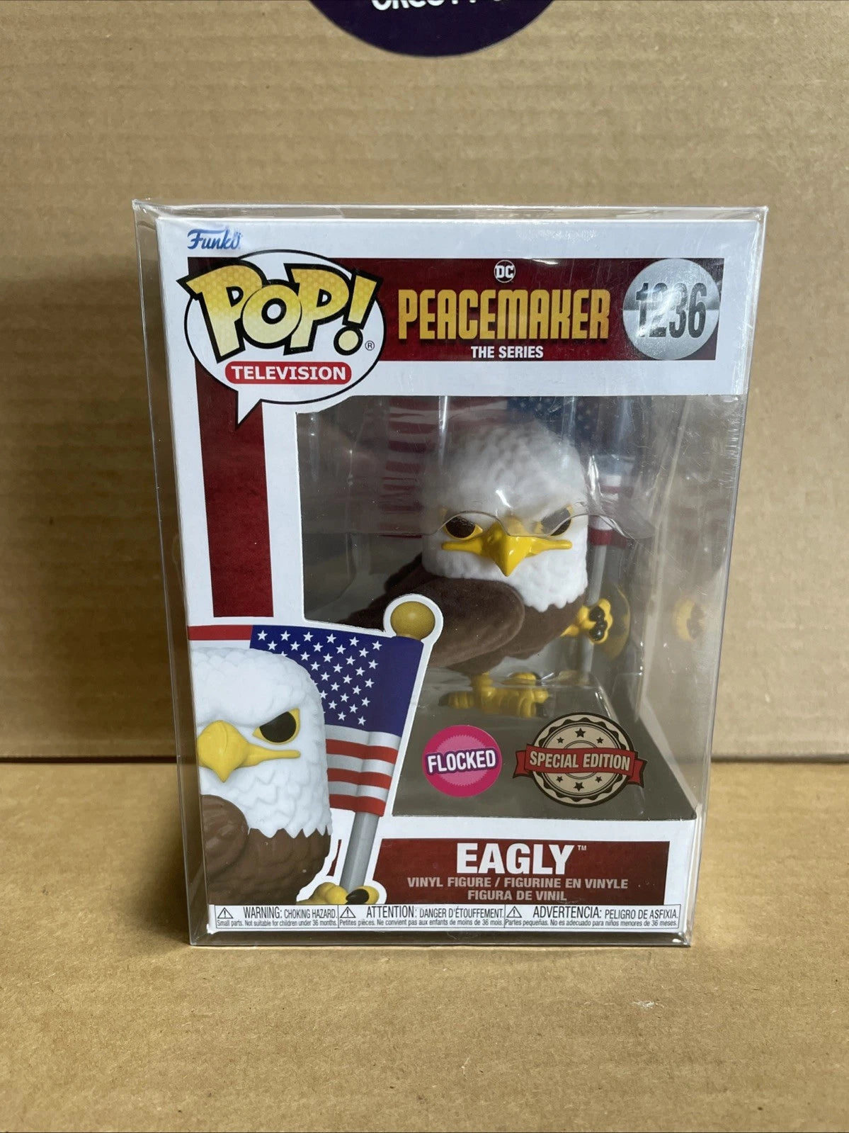 Funko Pop Peacemaker Eagly #1236 Flocked Special Edition W Protector
