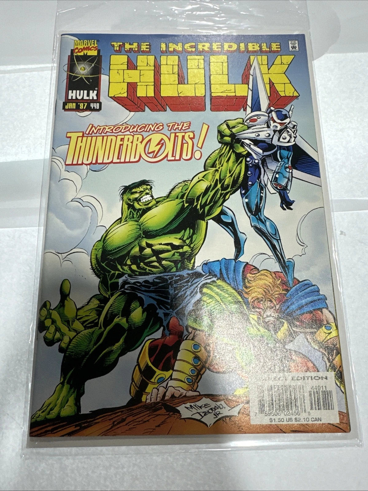 INCREDIBLE HULK #449 KEY 1st Appearance THUNDERBOLTS (1997) Marvel VG