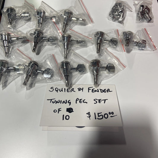 Squier By Fender Tuning Peg Set - Set of 10 with Nuts and Bolts