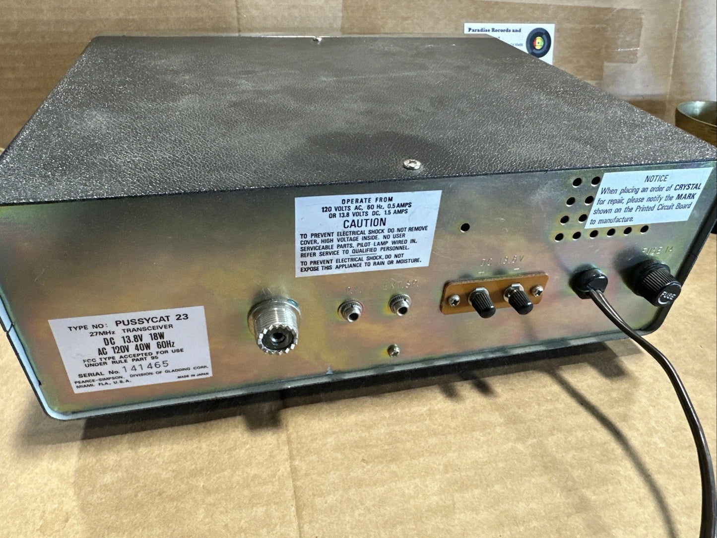 Pearce-Simpson Pussycat 23 Base Station CB Transceiver