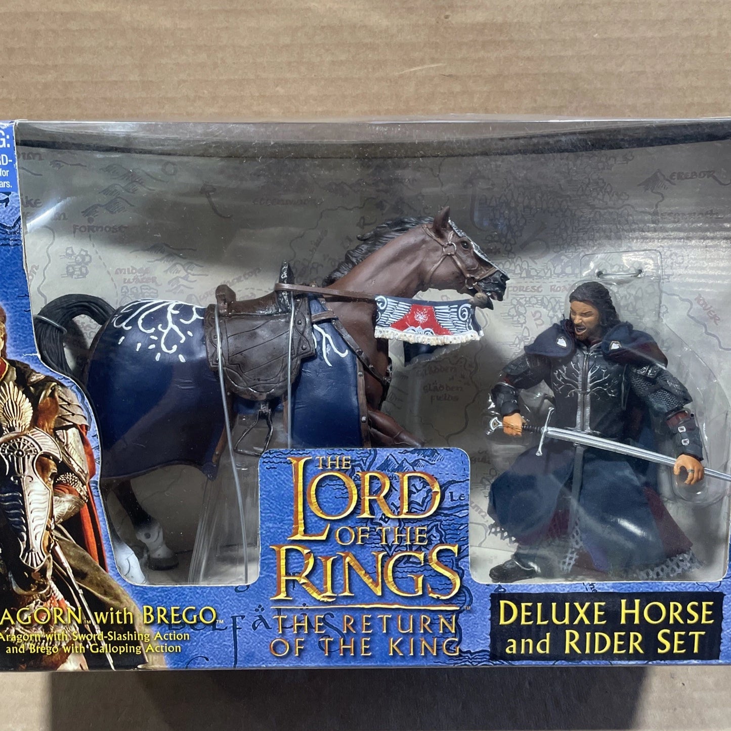Aragorn with Brego Deluxe Horse and Rider Set Lord of the Rings ROTK Brand New