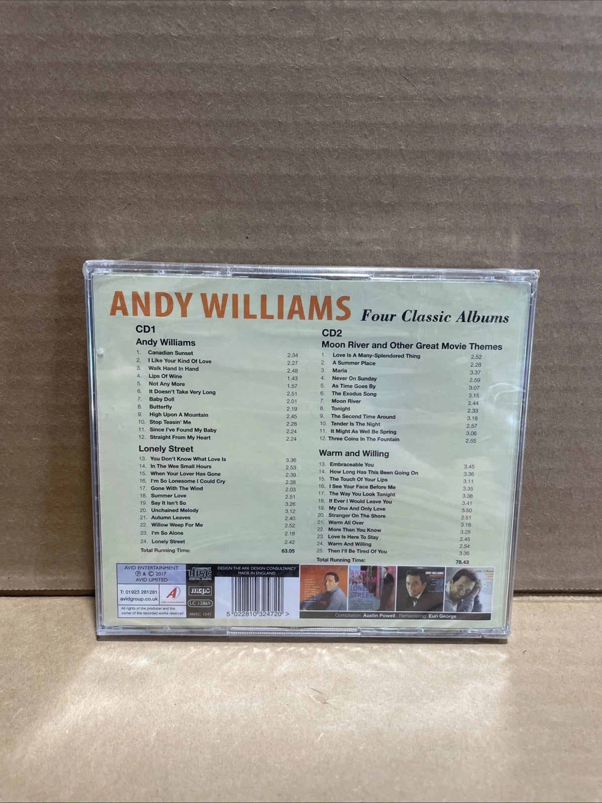 Andy Williams / Lonley Street / Moon River by Williams, Andy (CD, 2017)