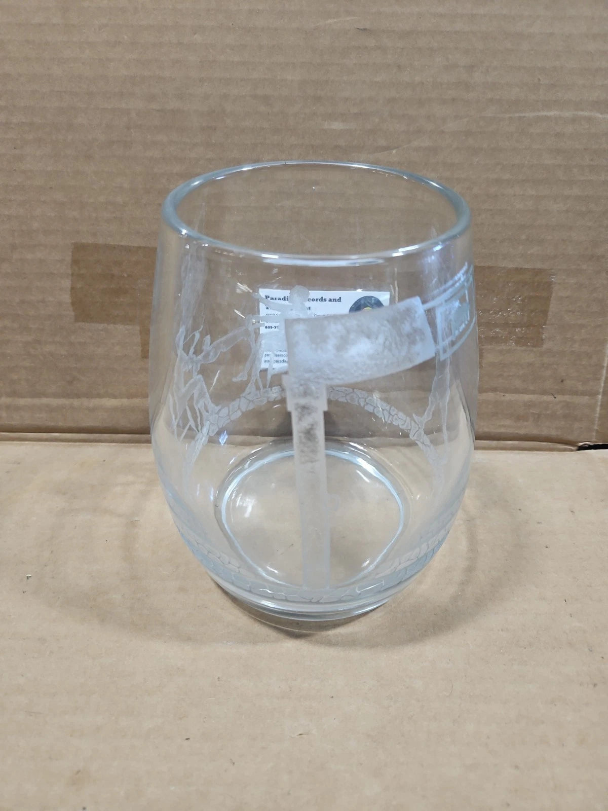 HEISEY Etched Glass Jar Rare Vintage 7 1/2 X 6 Inch Glass