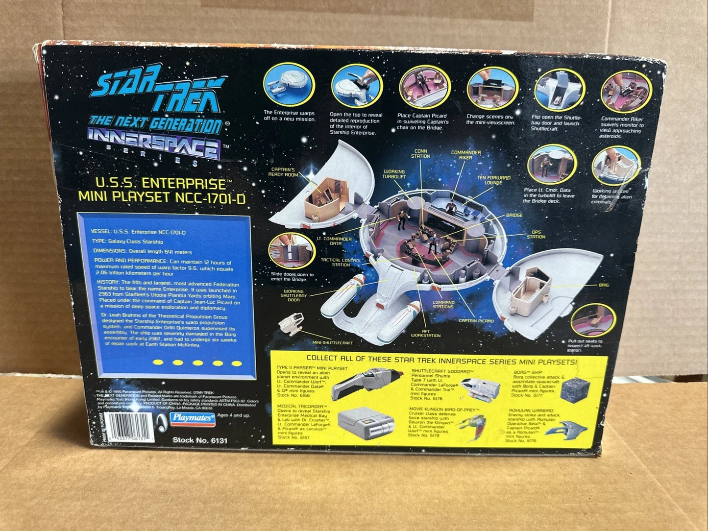 Playmates Star Trek Next Generation Innerspace USS Enterprise Mini Playset NIB