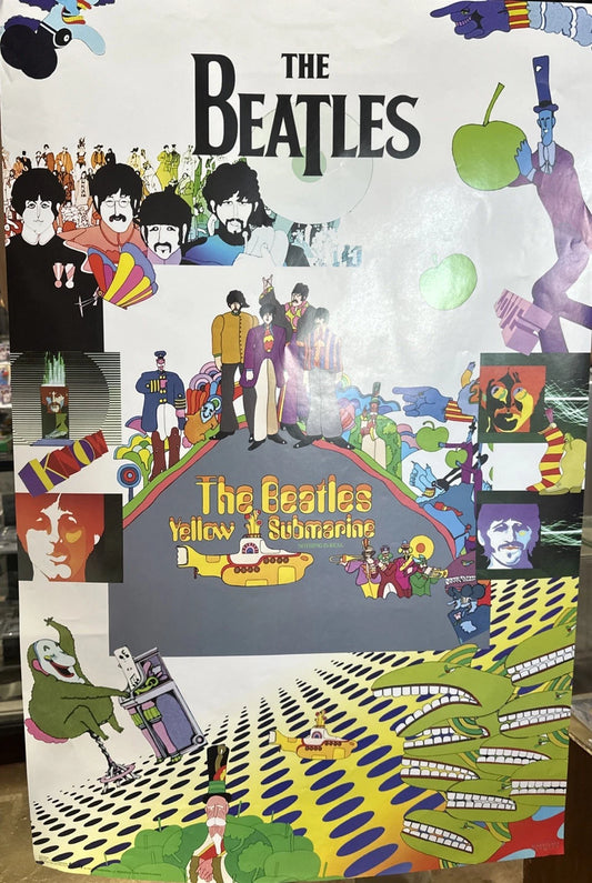 Vintage NOS 2002 The Beatles Yellow Submarine Poster 22.5”x34” Signature Poster