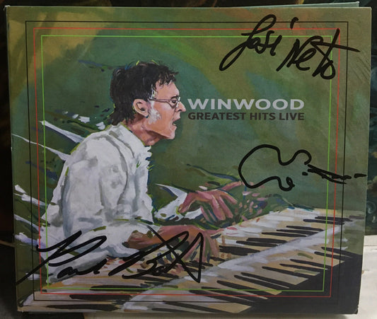 Steve Winwood Greatest Hits Live Autographed CD w/Concert Tickets