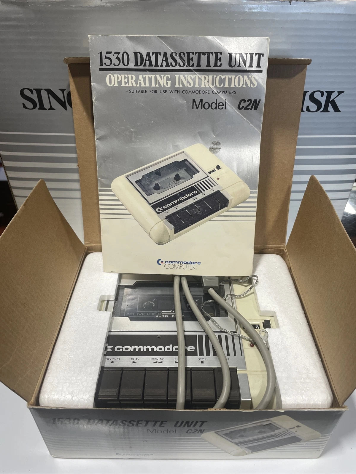 Commodore 1530 Datassette Unit Model C2N + Commodore Single Floppy Disk