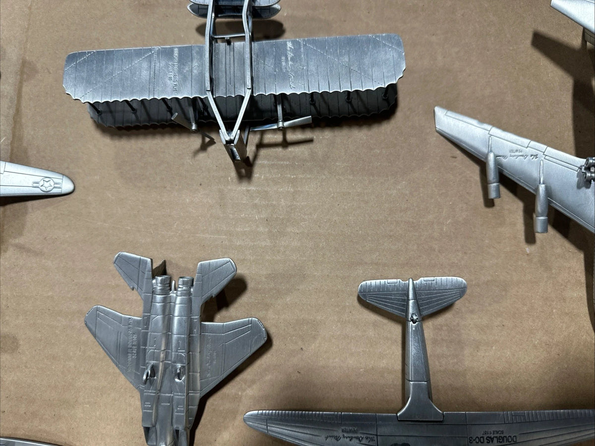 Danbury Mint Diecast Pewter Plane Airplane Lot 1:157 Scale Rare Vintage READ
