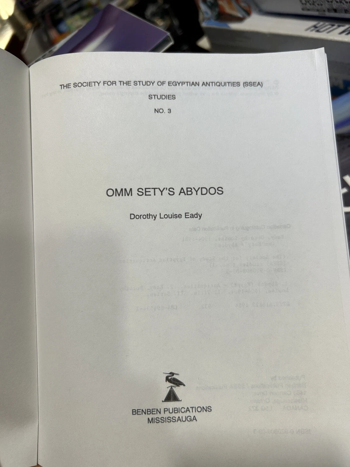 Omm Sety's Abydos (SSEA Publication) (paperback)