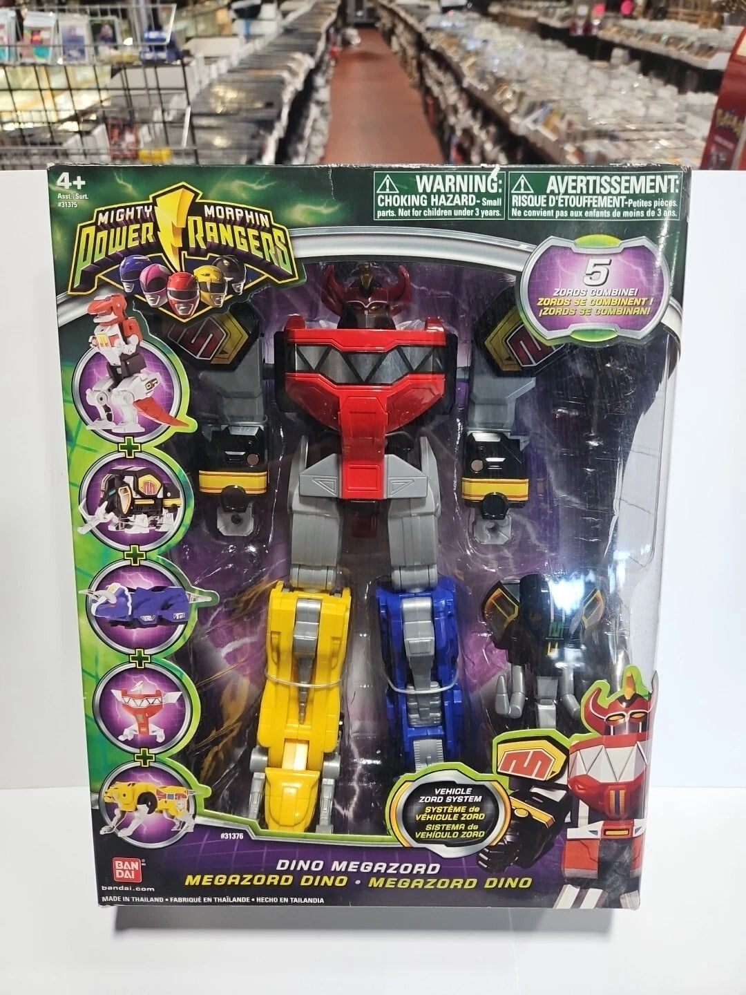POWER RANGERS Dino Megazord 2009 MMPR Red Pink Blue SENTAI Zyurangers BANDAI USA