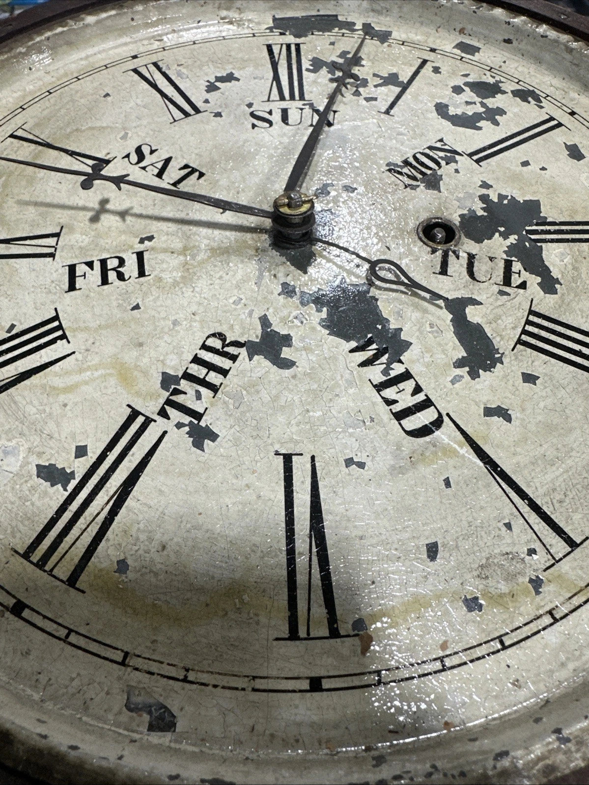 Antique Lewis Patent Double Dial Perpetual Calendar Clock Partially Working RARE