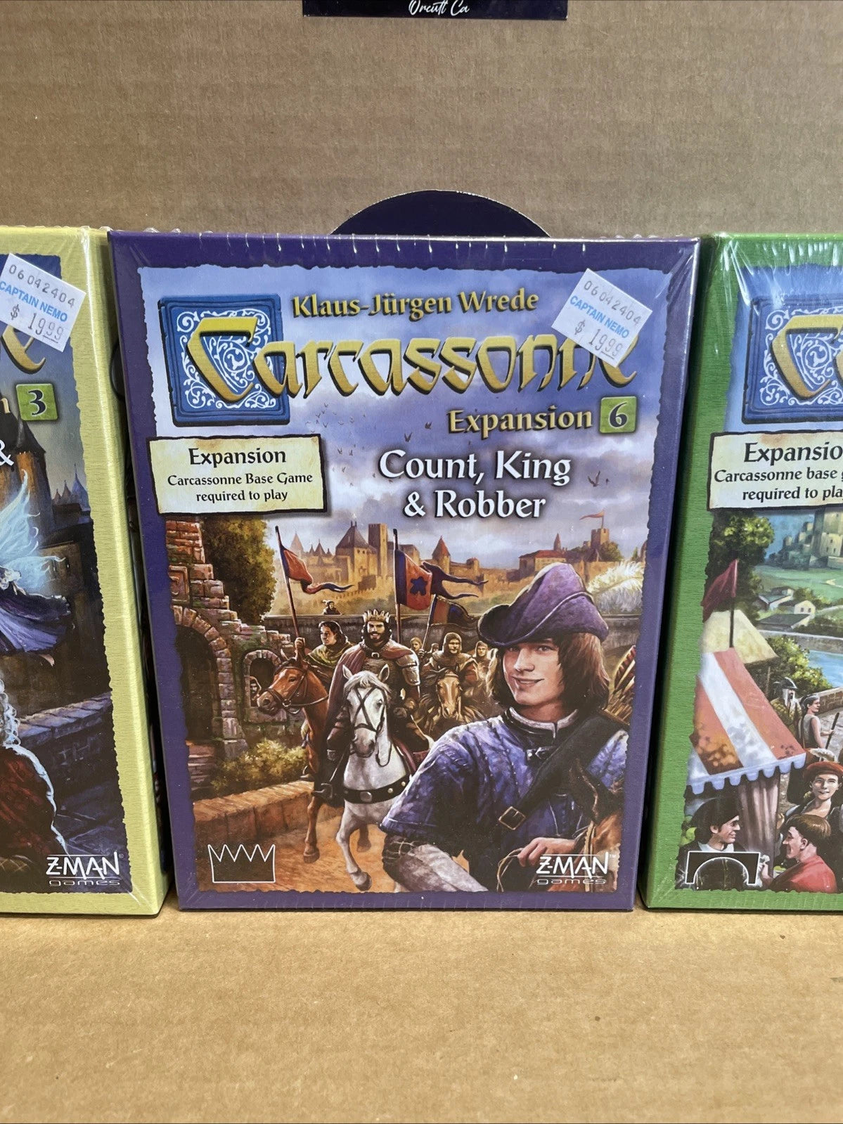 Carcassonne Expansion #3 + Expansion 6 + Expansion 8 Z-Man Games Brand New Lot 3